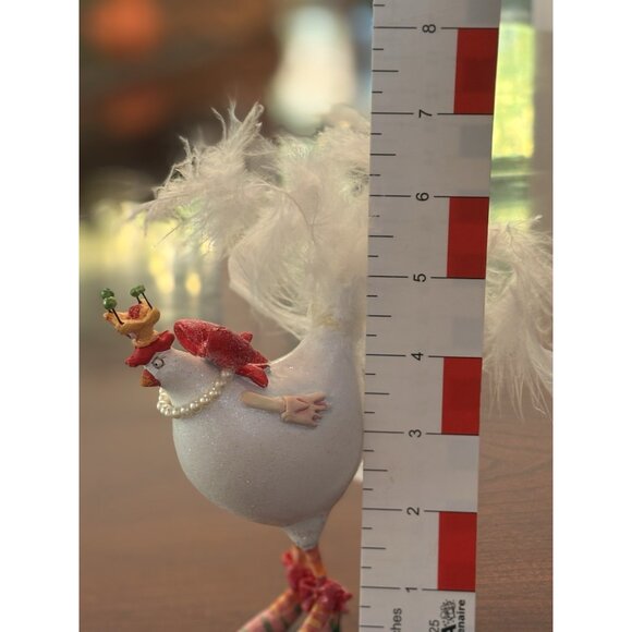 Patience Brewster Krinkles Christmas Three French Hens Ornament 6” Dept 56 2004 - Picture 7 of 7